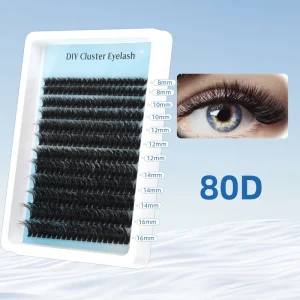 Segment Cluster Lashes Hand Made Individual C Curl Natural Faux Mink DIY Fan Eyelashes