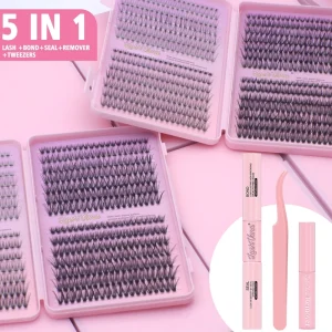 Segment Cluster Lashes Hand Made Individual Mix Curl Natural Faux Mink DIY Lash Clusters Fan Eyelashes