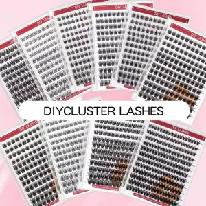 Segment Cluster Lashes Hand Made Individual Mix Curl Natural Faux Mink DIY Lash Clusters Fan Eyelashes