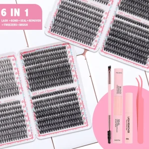 Segment Cluster Lashes Hand Made Individual Mix Curl Natural Faux Mink DIY Lash Clusters Fan Eyelashes