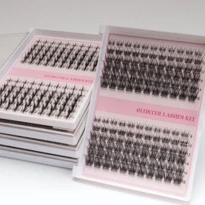 Segment Cluster Lashes Handmade Individual D Curl 8-16mm Natural Lash Clusters Kit
