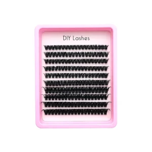 Segment Lash Clusters 30D 40D 100D Natural Voluminous DIY Synthetic Black 0.07mm