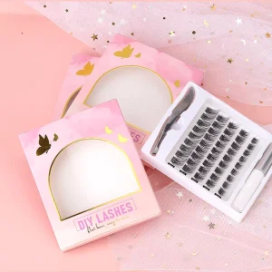 Segment Lashes D Curl 8-16mm Superfine Band Pre-Cut DIY Individual Cluster Lash Extension Kits