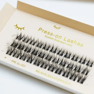 Segment Lashes, Individual Lash Clusters, Mink, Fluffy DIY Eyelash Extension Kit