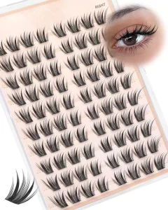 Segmented Blooming Synthetic Hair Lashes for Soft Natural Gradient Siren Cat Eye Look False Eyelashes Semi Hand Made 10 Rows