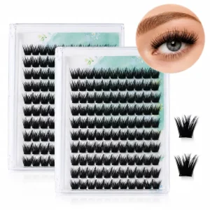 Segmented Cluster Eyelashes No Glue Required Self adhesive Handmade Pre cut Cruelty free Reusable
