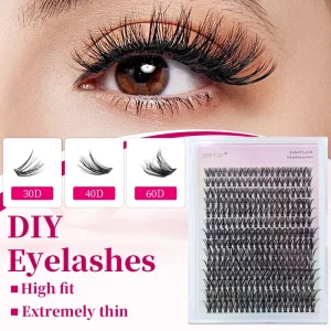 Segmented Cluster False Eyelashes Extension Kit DIY Dense Individual Lashes