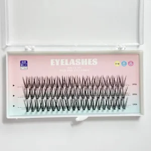 Segmented Eyelash Extensions L Curl 3 Rows Fluffy 60 Cluster DIY Lashes Handmade Eyelashes
