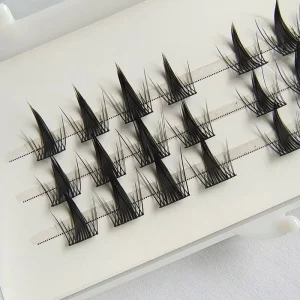 Segmented Eyelashes 016 Individual Clusters DIY Lash Extensions Faux Mink 10mm 18mm PBT 12 Rows Volume 6D 8D Makeup Tools Cross