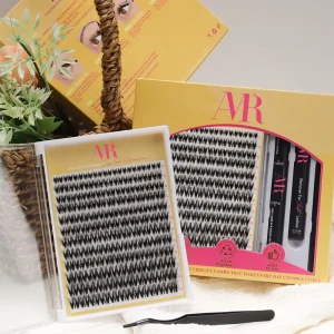 Segmented Eyelashes With Transparent Band Durable Lash Fibers Mix Length 8-18mm Cluster Lash Extensions