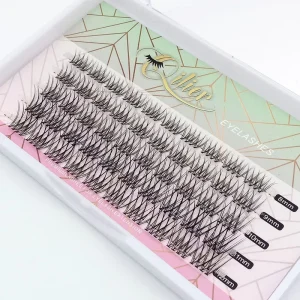 Segmented False Individual Eyelashes Single Cluster 3D Volume Fans Lash Extension DIY Eye Makeup