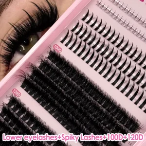 Segmented Messy Textured Cluster Lashes Mixed Tray Fluffy Shaping Individual False Lashes DIY Eyelash Extensions