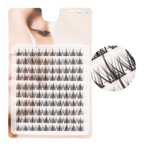 Segments Cluster Eyelashes Extension Natural Individual Lashes Large Capacity DIY Segmented Lashes 100 Clusters