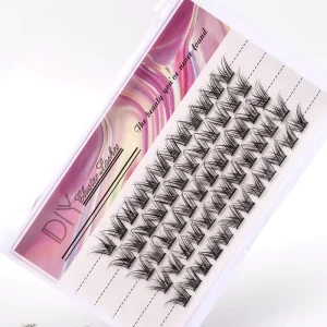 Segments Cluster Eyelashes Extension Natural Plant Fiber DIY Individual Lashes Cruelty-Free Reusable Makeup