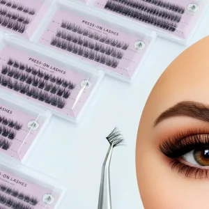 Self Adhesive 3D Segment Eyelash Cluster Kit Custom Logo Reusable Cruelty Free PBT Material No Glue Needed 0.07mm Thickness