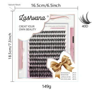 Self Adhesive DIY Cluster Eyelash Pre Glued Individual Lashes Peel Stick 30 Second No Mess Application