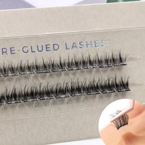 Self Adhesive DIY Cluster Lash Extension Kit False Eyelashes Press on Lashes No Glue Needed Renewable Paper Box