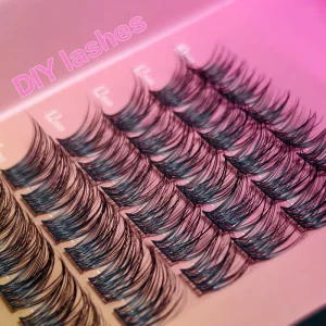 Self Adhesive DIY Eyelash Extension Pre Glued Segment 7 10 Days Lasting Press on Lashes Full Strip No Glue or Remover Needed