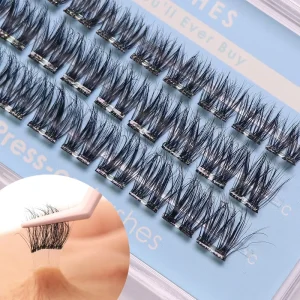 Self Adhesive DIY Full Strip Eyelash Extensions 7 15 Day Press On LashClusters Glueless & No Glue Day Lashes