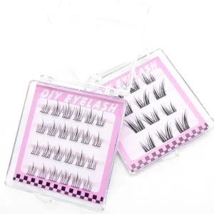 Self Adhesive EYELASH No Glue Needed Self Adhesive Cluster Eyelash Handmade DIY Segment Cluster Segmented Press on Lashes