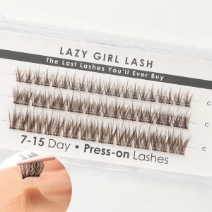 Self Adhesive Eco Friendly 3D Full Strip Vegan Press On C Curve Lashes Beginner Friendly Natural Curl Premium Eyelashes