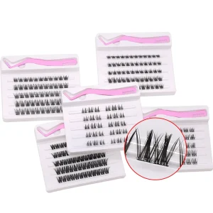 Self Adhesive Eye Lash Extensions No Glue Needed Self Adhesive Lashes with Adhesive No Glue Cluster Lashes