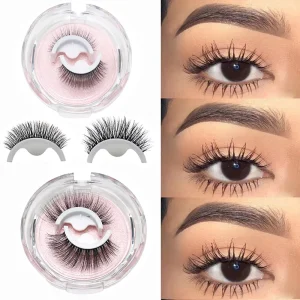 Self Adhesive Eyelashes Natural Lashes 1 Box Reusable Self Adhesive Eyelashes Manga Lashes Eyelashes for Gluing Makeup