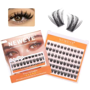 Self Adhesive Eyelashes No Glue Needed Ultra Light Breathable Invisible Band Natural Realistic Hypoallergenic Lashes