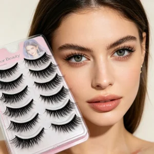 Self Adhesive Eyelashes Pre Glue Cluster Lashes No Glue Needed DIY Press On Lashes