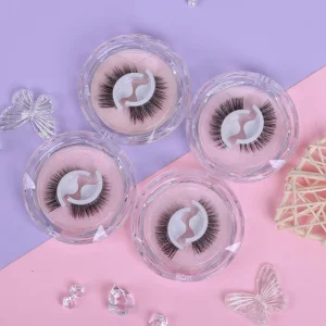 Self Adhesive False Eyelash with Packaging No Glue Needed Faux Mink Lashes Vendor Self Adhesive Lashes