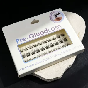 Self Adhesive Fiber Eyelash Clusters Press On Lashes No Glue Needed Reusable Cruelty Free DIY Full Strip Eyelashes Easy to Use