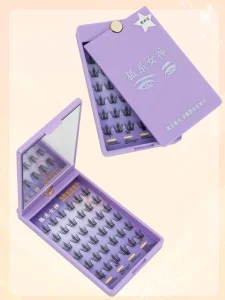 Self Adhesive Glue Free Eyelashes False Eyelash Cluster Lashes Handmade Natural Style Makeup Press on Lashes No Glue