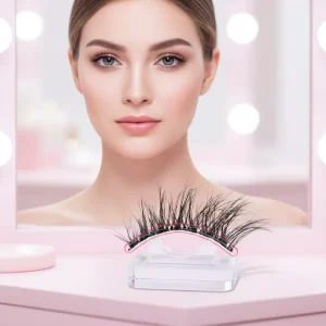 Self Adhesive Glueless Half Lashes 3D Fluffy Wispy Winged Style No Glue Waterproof Reusable Half Eye Lashes Daily & Party