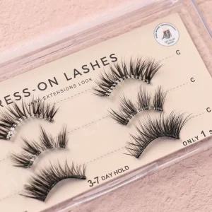 Self Adhesive Half Band Eyelashes Handmade Press on Full Strip Eye Lashes 5 7 Days Hold Lash Product