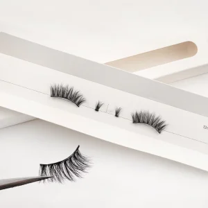 Self Adhesive Half Lashes Natural Look Glue Free False Eyelashes Press on Preglued Half Lashes Half Strip Lashes