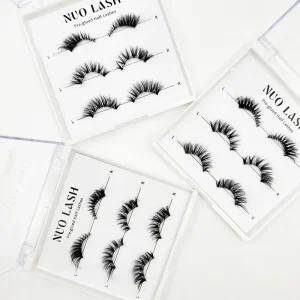 Self Adhesive Half Lashes Natural Look Press on Lashes Pre glued Half Strip Lashes Pre bond Under Eyelashes Glue Free