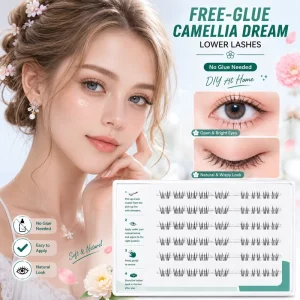 Self-Adhesive Handmade Lower Lashes Individual Camellia Wispy Under-Eye False Eyelashes