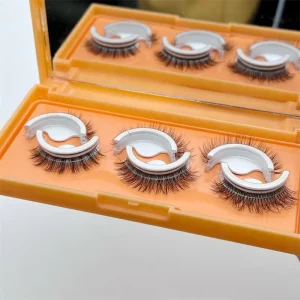 Self Adhesive Invisible Band Lashes No Glue Needed 100% Faux Mink Lashes Preglued Reusable Self Adhesive Eyelashes Without Glue