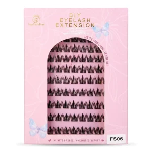 Self Adhesive Lash Clusters 10 Rows Fluffy Wispy Faux Mink Individual Eyelash Extensions Glue Free OEM Private Label