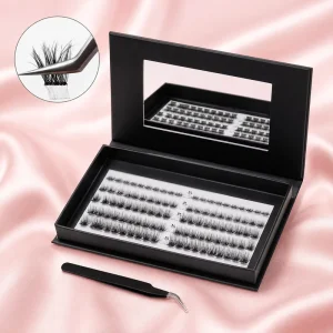 Self Adhesive Lash Clusters Custom Curl Length No Glue Lash Band 7 15DAY Hold 100% Handmade Eyelashes for Daily Makeup