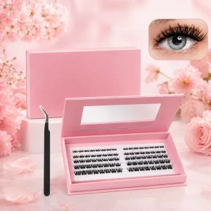 Self Adhesive Lash Clusters Glue Free Application 7 15DAY Hold 100% Handmade Soft Cat Eye Look Supplier for DIY Makeup