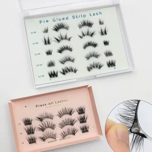 Self Adhesive Lash Clusters Segments Invisible Clear Band Waterproof Reusable 3D Strip Lashes Handmade
