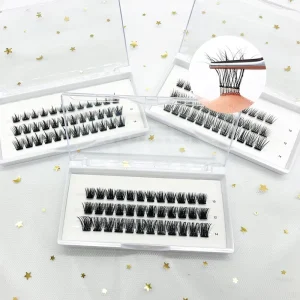 Self Adhesive Lashes No Glue Needed Natural Wispy 10-14mm Pre Glue Cluster Lash Cils Press on Self Adhesive Lash Cluster