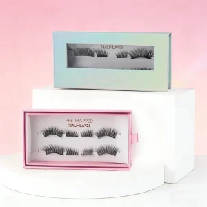 Self Adhesive Light Full Strip Eyelashes Reusable Pre Glued Lower Lashes with Wispy Curl Bottom Eyelashes