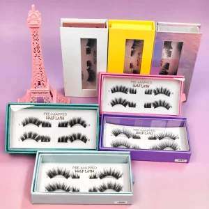 Self Adhesive Light Full Strip Eyelashes Reusable Pre Glued Lower Lashes with Wispy Curl Bottom Eyelashes