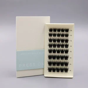 Self Adhesive PBT Handmade Lash Clusters Custom Logo Reusable Lash Cluster Kit with Cruelty Free Packaging