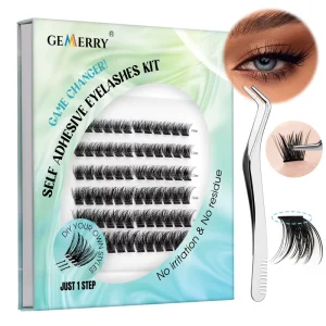 Self-Adhesive Pre-Glued DIY Cluster Lash Extension Kit Wispy Fluffy Segmented Lashes