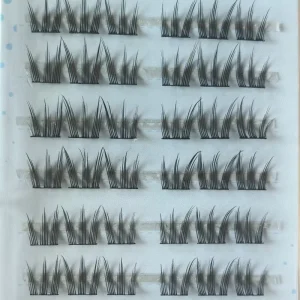 Self Adhesive Pre Glued Reusable Eyelashes 60 Clusters for Long Lasting 10 row Multi Style