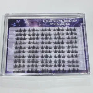 Self Adhesive Pre Glued Reusable Large Pack Eyelashes 150 Clusters for Long Lasting 10 row Multi Style