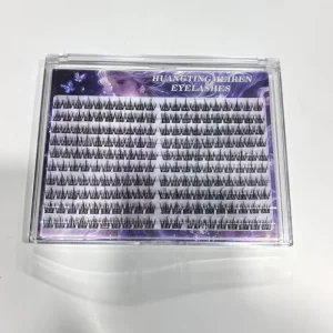 Self Adhesive Pre Glued Reusable Large Pack Eyelashes 200 Clusters for Long Lasting 10 Row Multi Style